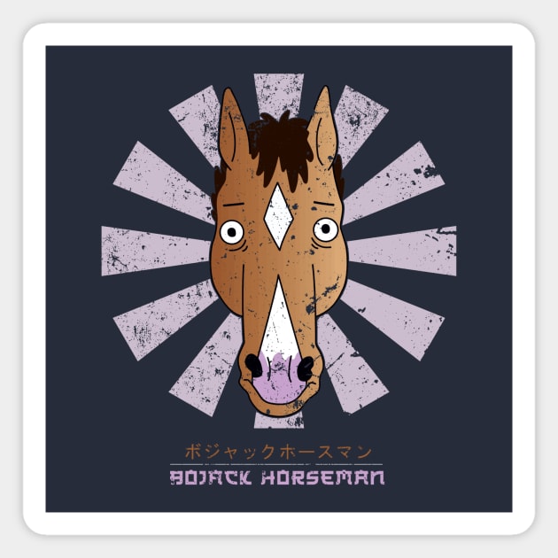 BoJack Horseman Retro Japanese Magnet by Nova5